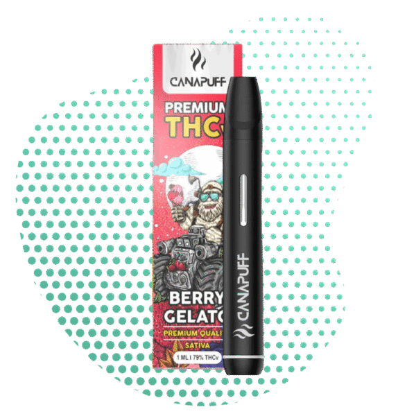 BERRY GELATO 79% THCv - CanaPuff - ONE USE - 1ml